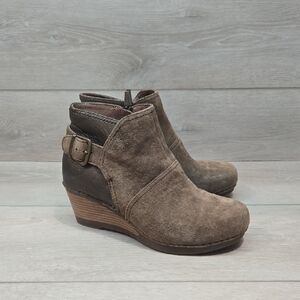 Dansko Women's Suede Ankle Boots Shoes Sz 36/5.5-6